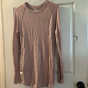 lululemon athletica Long Sleeve Crew Neck Top - Dusty Rose